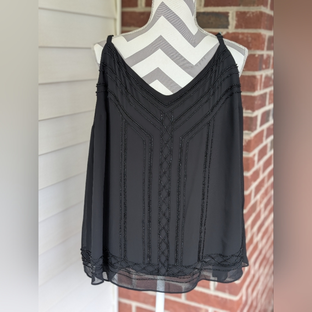 Torrid Black Dressy Sequin Tank